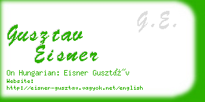 gusztav eisner business card